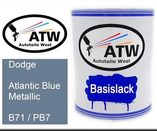 Dodge, Atlantic Blue Metallic, B71 / PB7: 1L Lackdose, von ATW Autoteile West.